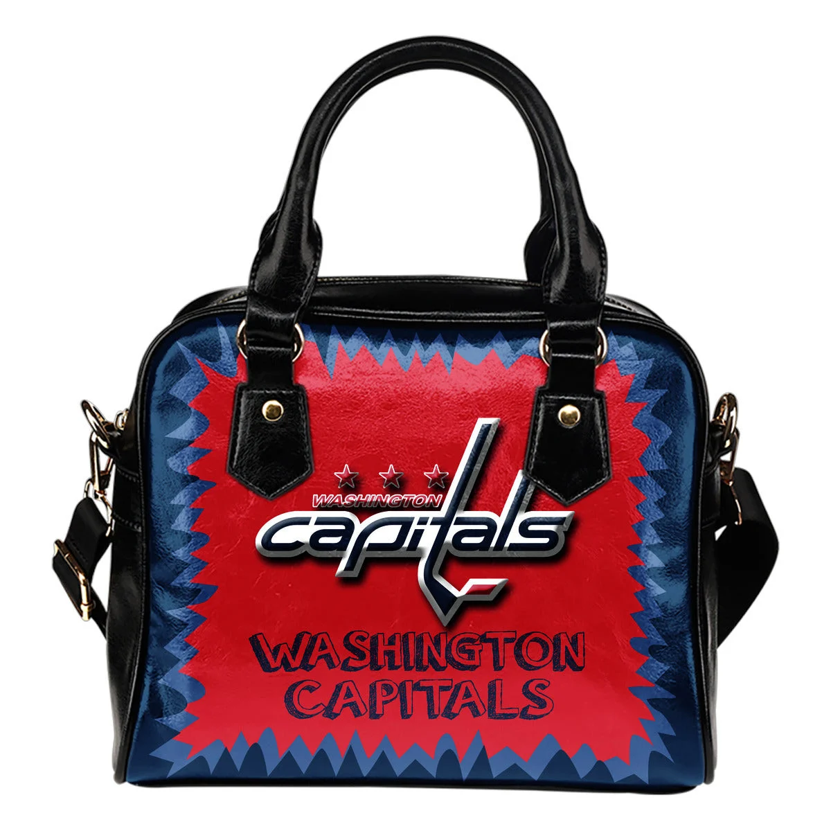 Jagged Saws Mouth Creepy Washington Capitals Shoulder Handbags Sb0801