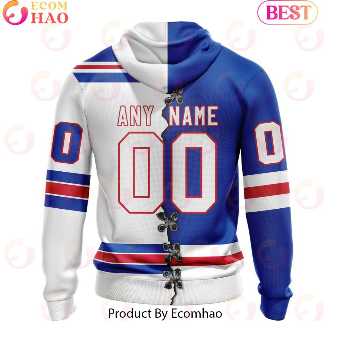Custom OHL Kitchener Rangers Mix Home And Away Jersey Personalized Letters Number Hoodie, Zip Hoodie, Man - Women, Warm, Premium Quality HZ0501
