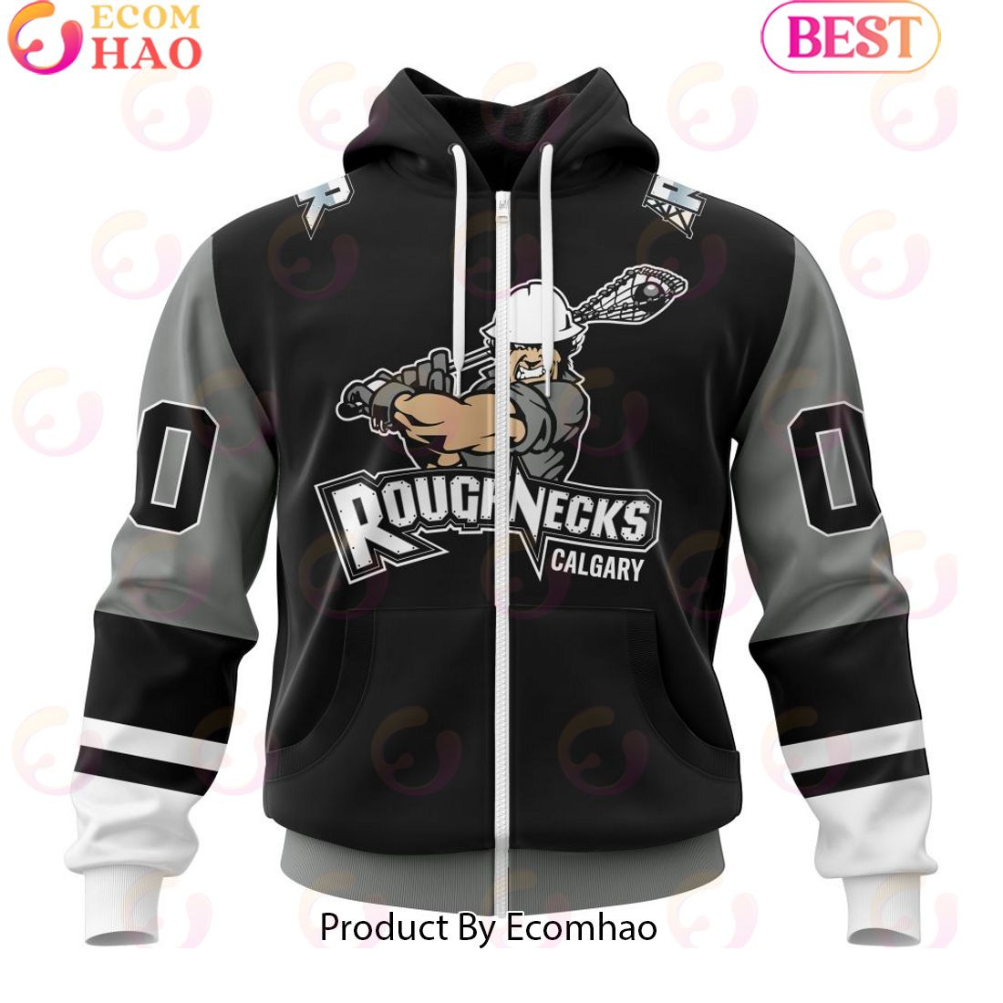 Custom Calgary Roughnecks Jersey Personalized Letters Number Hoodie, Zip Hoodie, Man - Women, Warm, Premium Quality HZ0501