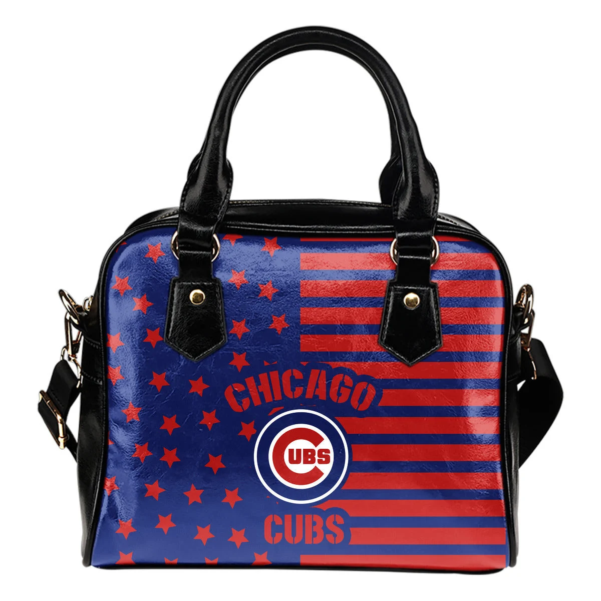 Twinkle Star With Line Chicago Cubs Shoulder Handbags Sb0801