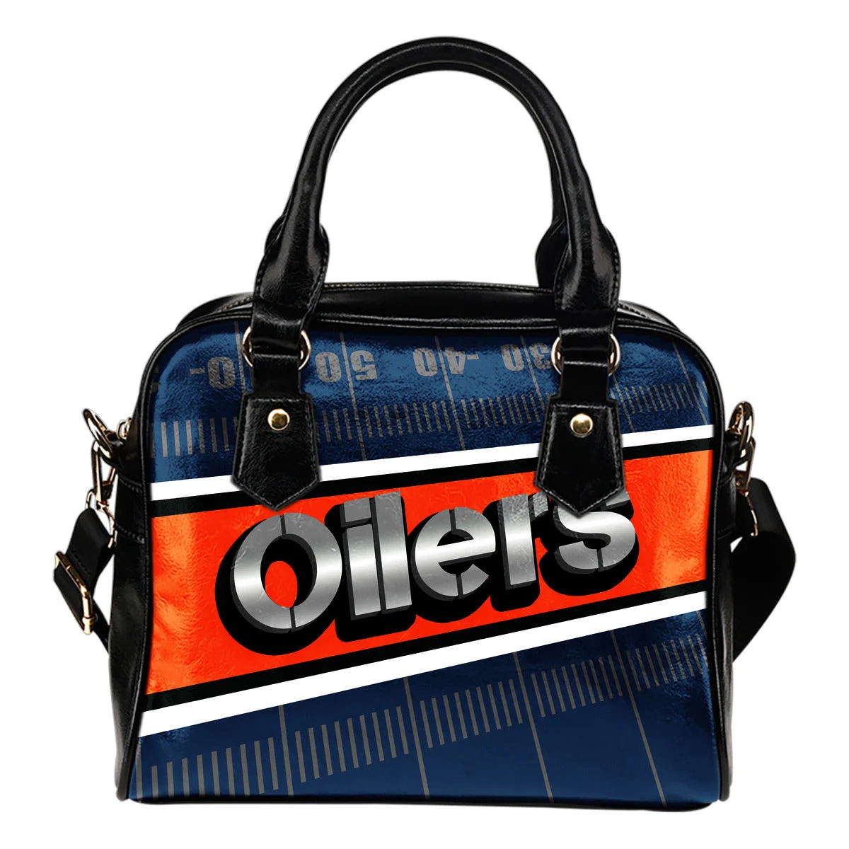 Edmonton Oilers Silver Name Colorful Shoulder Handbags Sb0801
