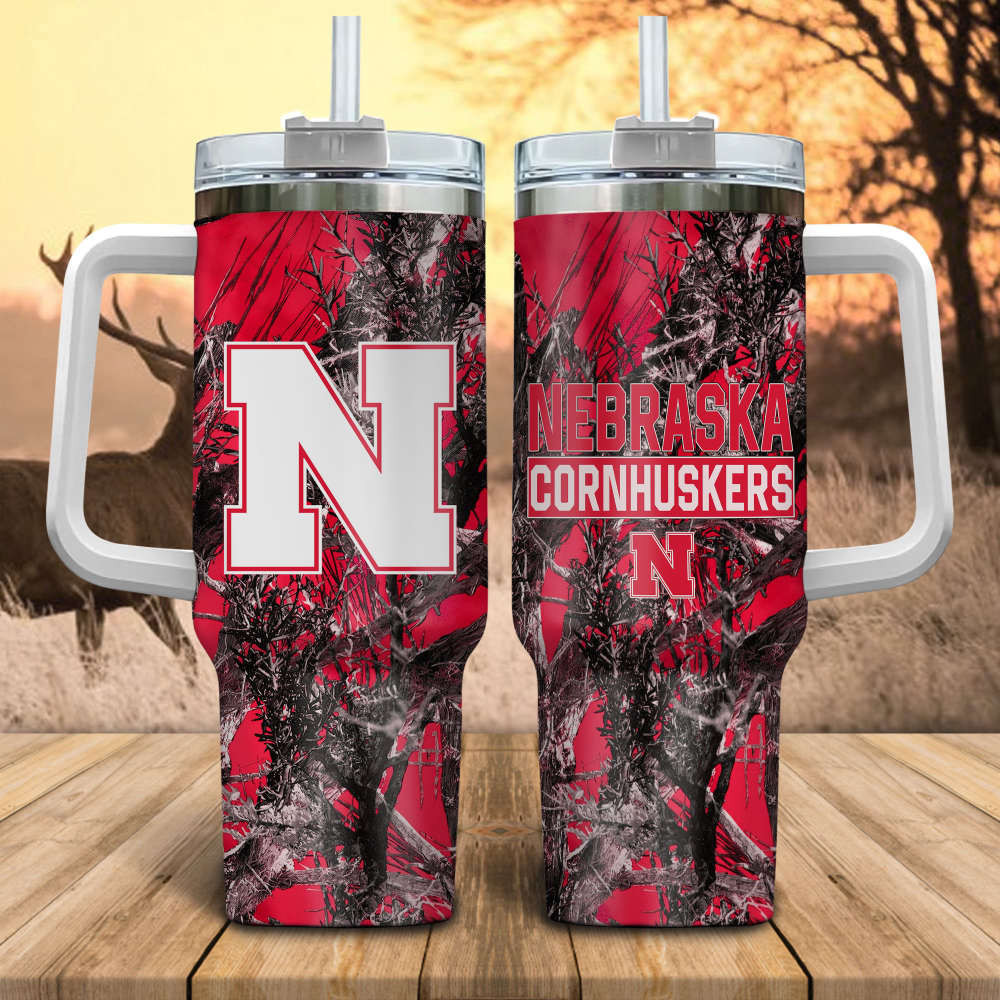 Nebraska Cornhuskers Hunting Personalized Stanley Tumbler 40oz 0501TB40