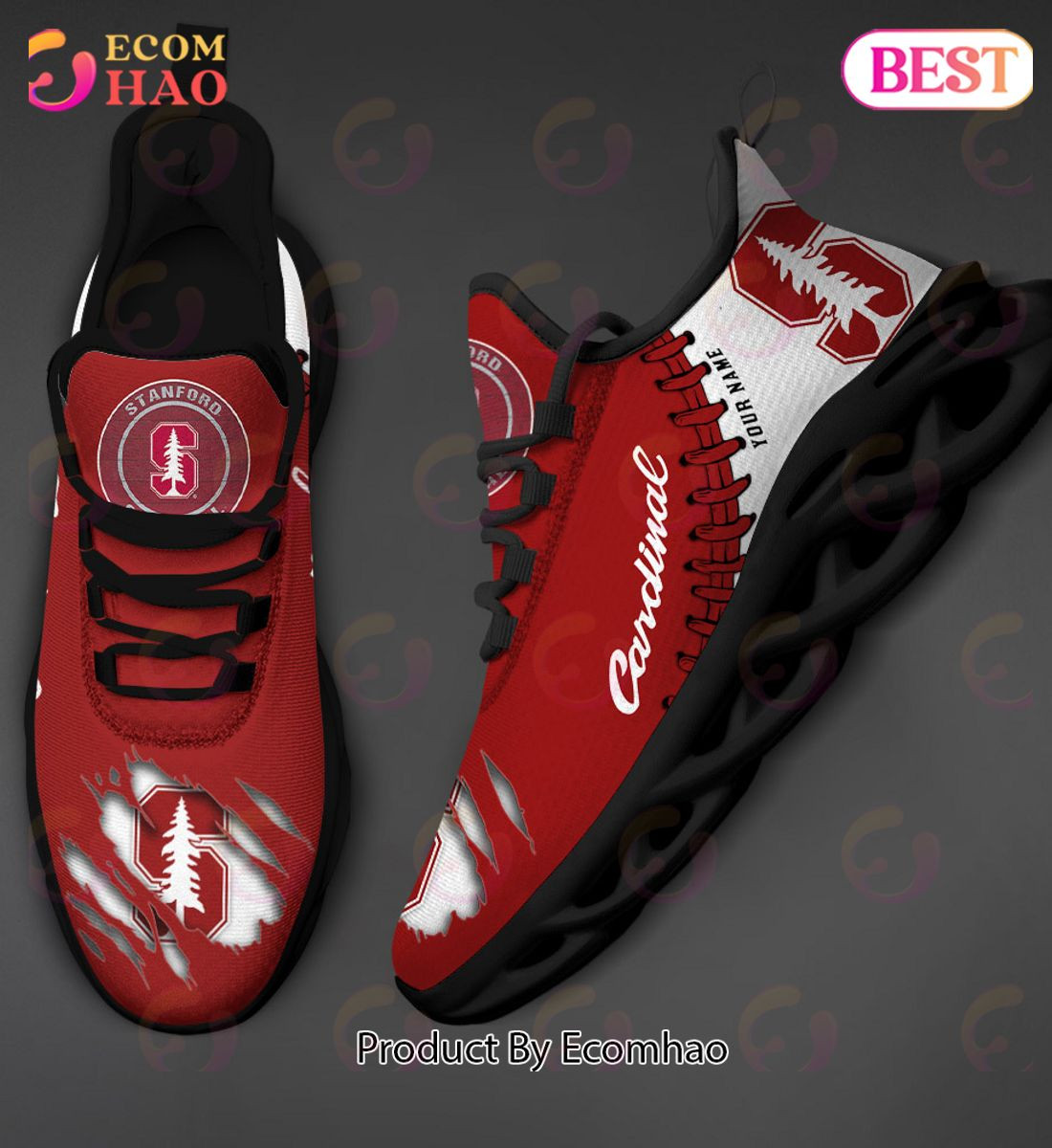 Stanford Cardinal Max Soul Shoes Custom Name - 5Q51  Unisex sneakers MS0601