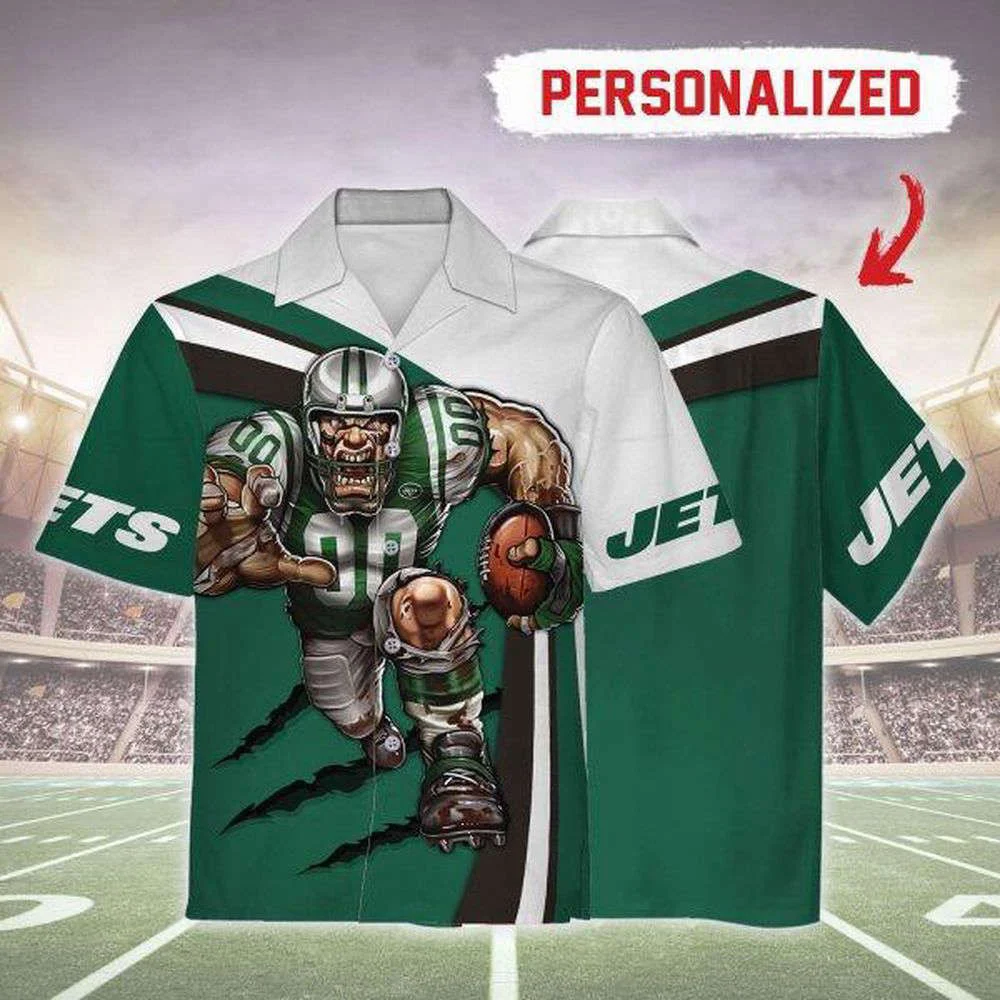 Personalized Unisex Hawaiian Shirt New York Jets Football Team 3D Apparel For Men Women HW0601