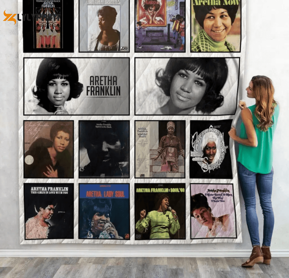 Aretha Franklin Quilt Blanket For Fans Home Decor Gift , Soft Quilt, King Size, All Season Cozy Quilt QB0901