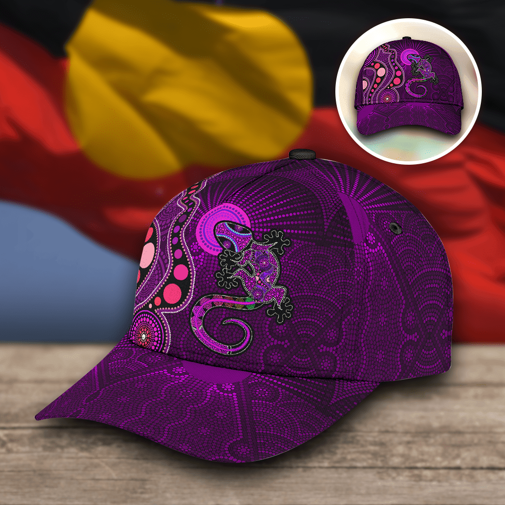 Aboriginal Purple The Lizard and The Sun Classc Cap Printed Baseball Cap Gift HZ0501