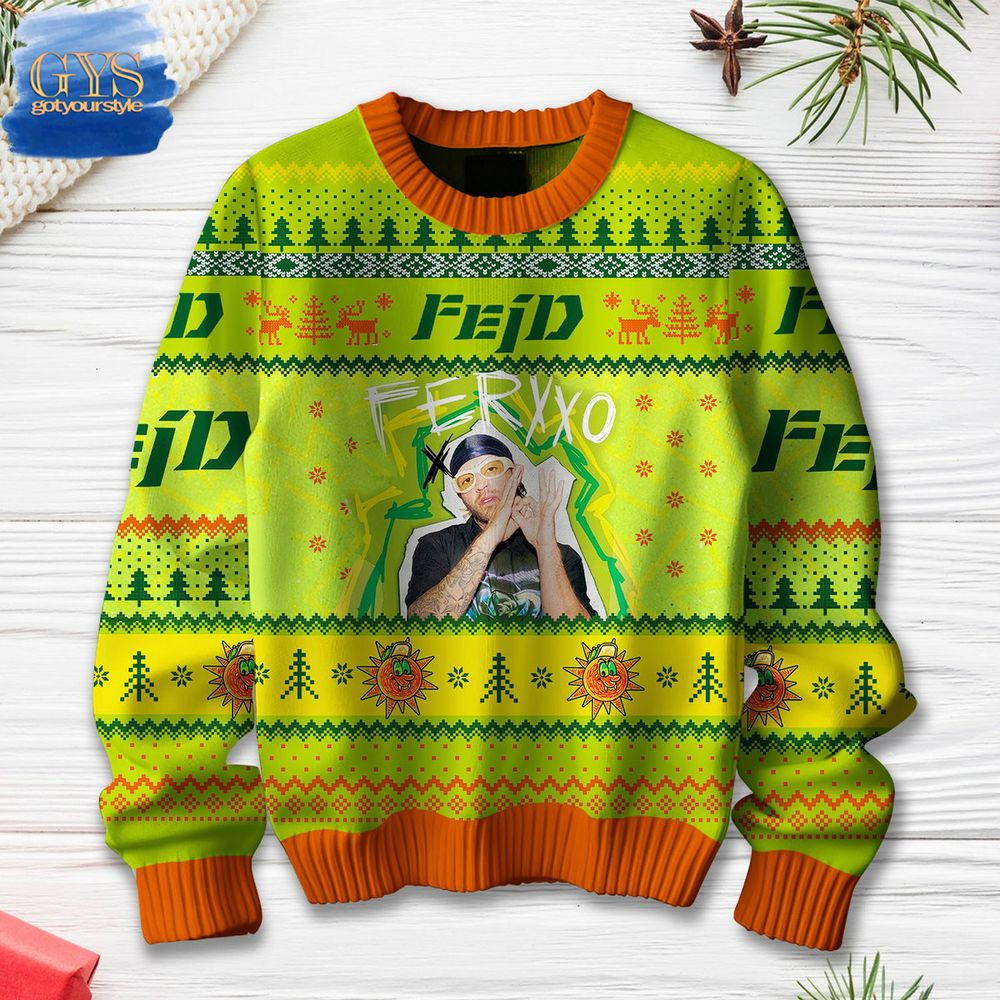Feid Ferxxo Ugly Christmas Sweater , Cozy Soft Unisex Pullover SW0601