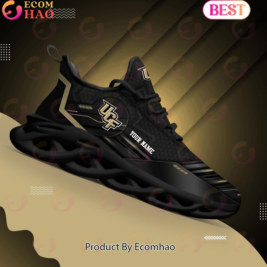 UCF Knights Team Black Clunky Max Soul Shoes Sneakers Custom Your Name  Unisex sneakers MS0601