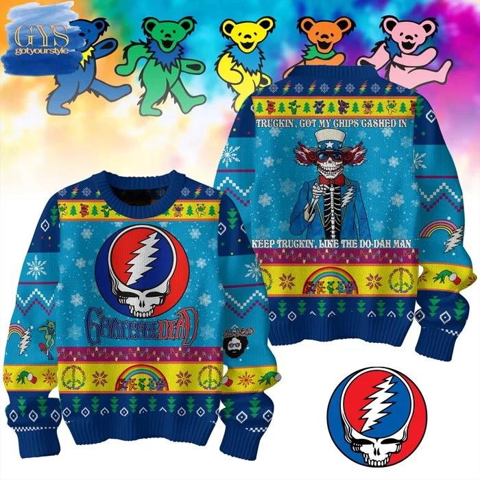 Grateful Dead The Doo Dah Man Ugly Sweater , Cozy Soft Unisex Pullover SW0601