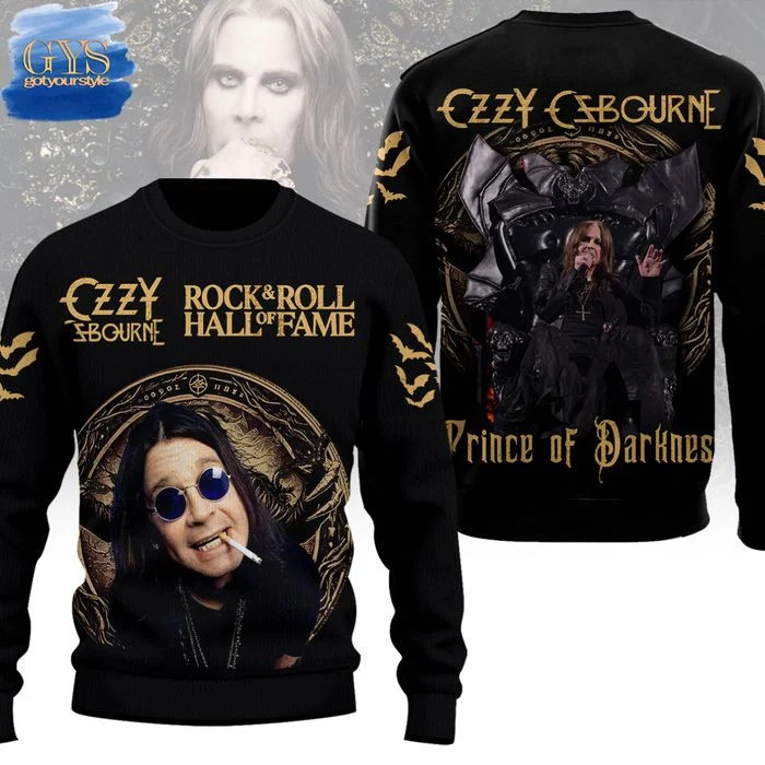 Ozzy Osbourne Prince Of Darkness Ugly Sweater , Cozy Soft Unisex Pullover SW0601