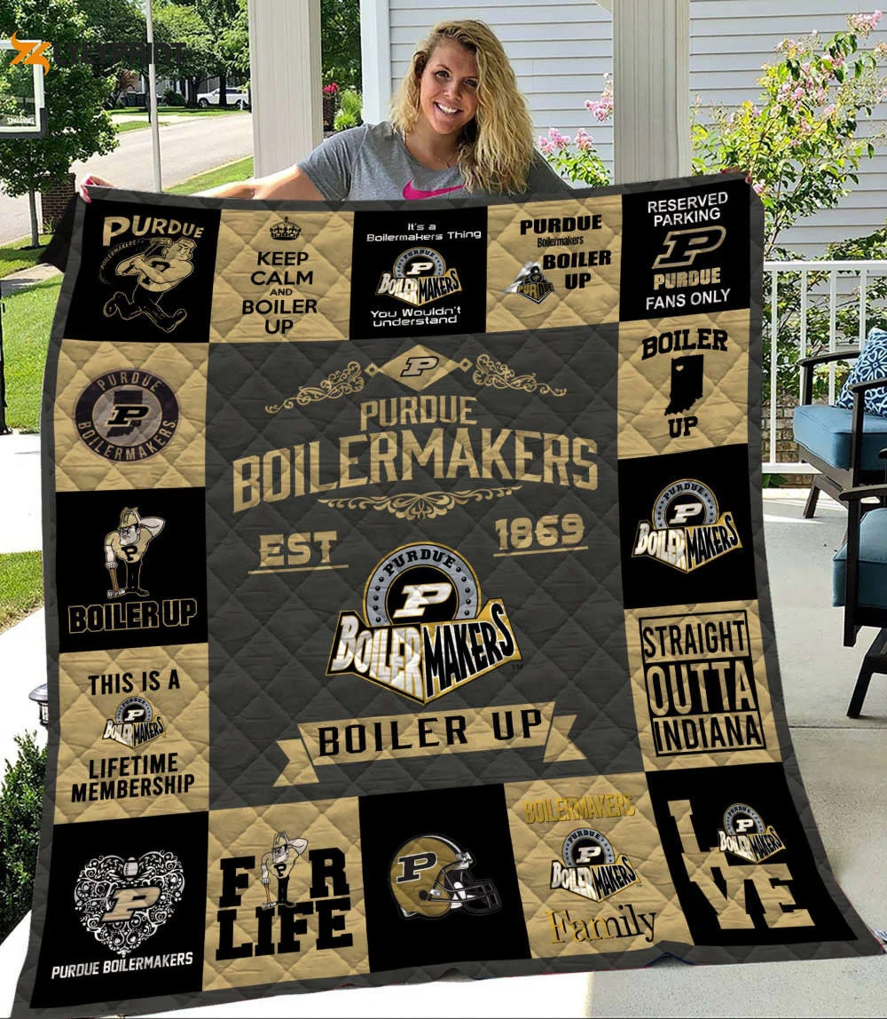Purdue Boilermakers 1 Quilt Blanket For Fans Home Decor Gift , Soft Quilt, King Size, All Season Cozy Quilt QB0901