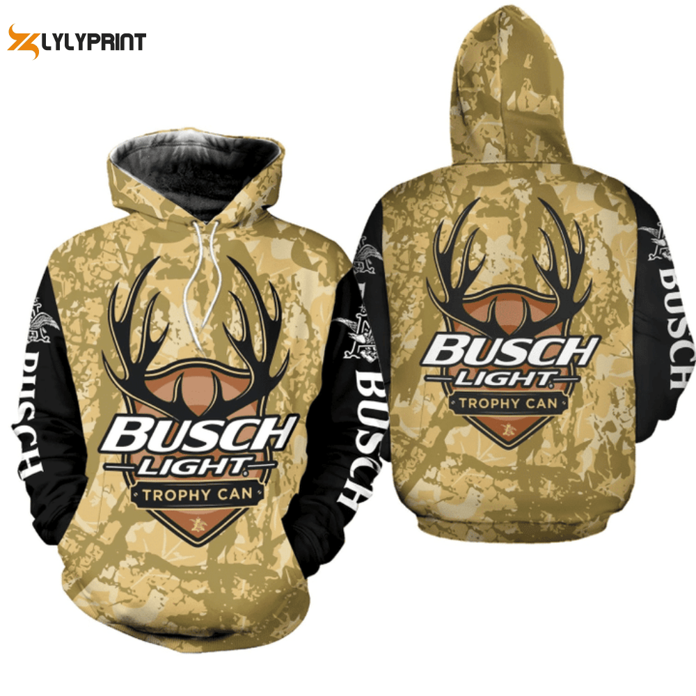 Busch Light Deer Hunting 3D All Over Print Hoodie, Zip Hoodie HZ0501