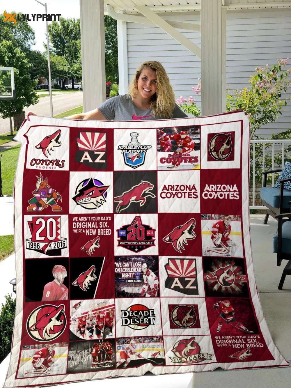 Arizona Coyotes 3 Quilt Blanket For Fans Home Decor Gift , Soft Quilt, King Size, All Season Cozy Quilt QB0901