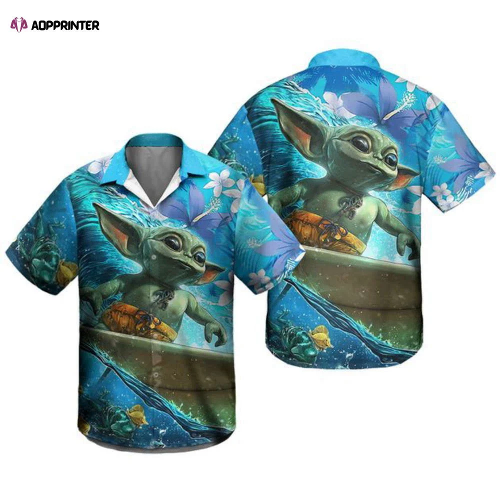 Baby Yoda Aloha Disney Summer Hawaiian Shirt HW0601