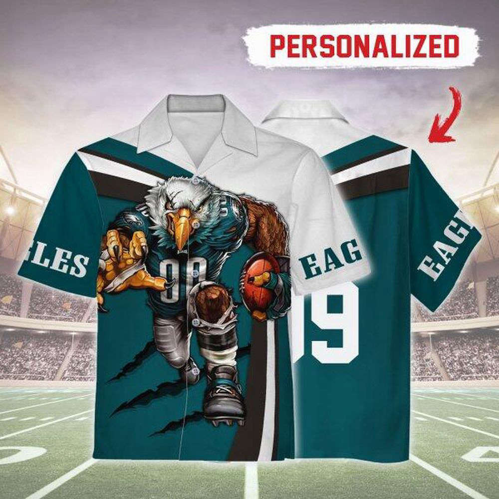 Personalized Unisex Hawaiian Shirt Philadelphia Eagles Football Team 3D Apparel For Men Women HW0601