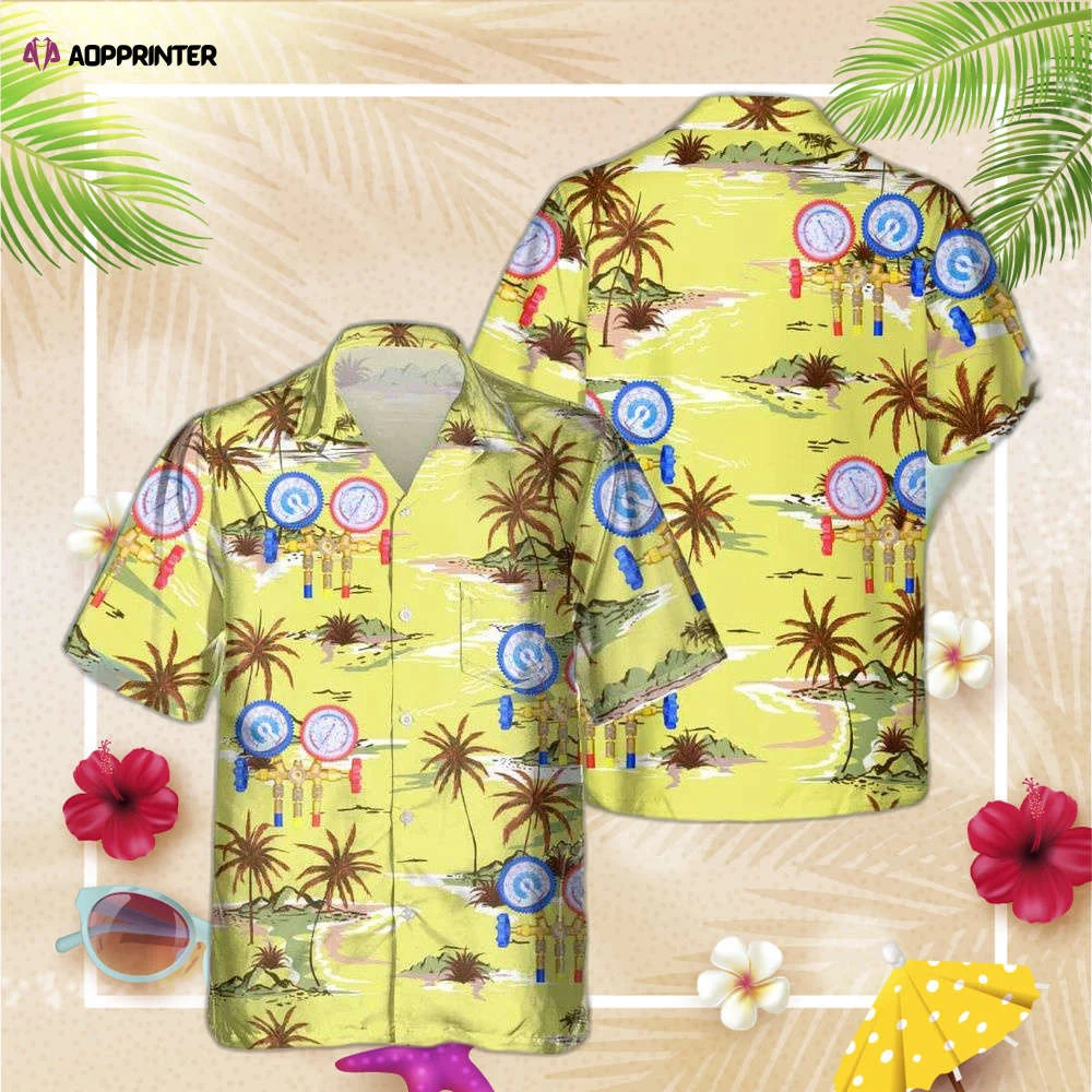 Awesome HVAC TECH AOP Pocket Hawaiian Shirt, Gift For Men Women HW0601