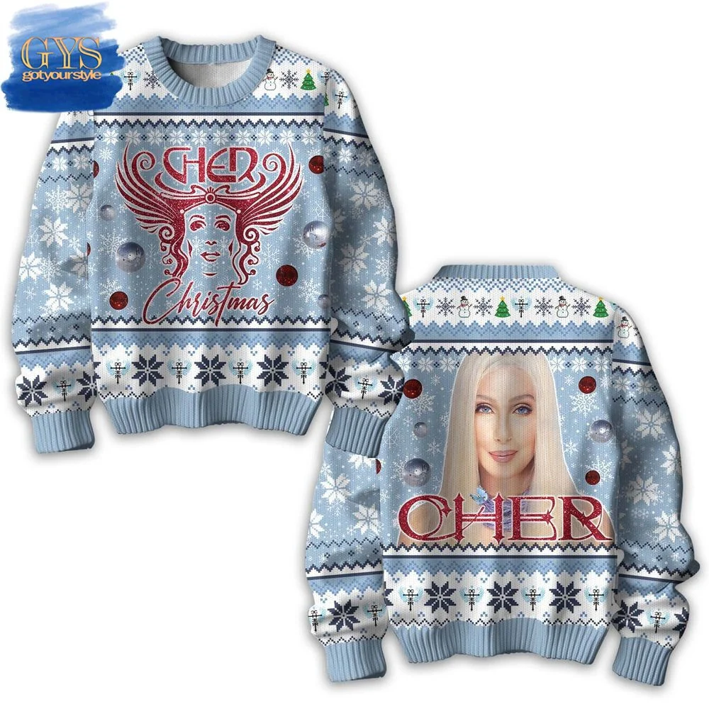 Cher Christmas Ugly Sweater , Cozy Soft Unisex Pullover SW0601