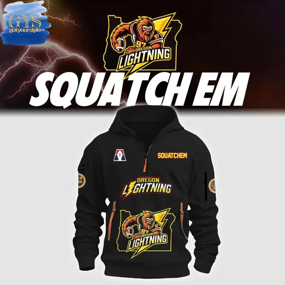 Oregon Lightning Limited Edition Quarter Zip Hoodie QTZ0601