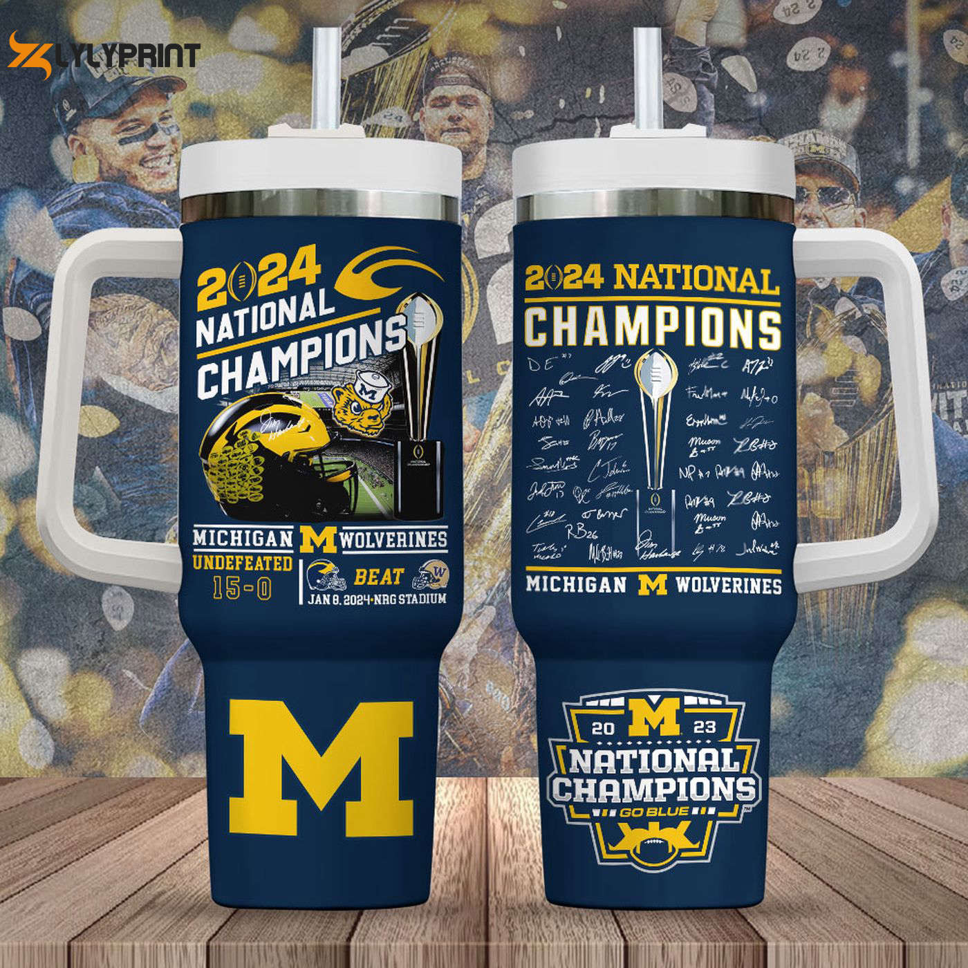 Michigan Wolverines Football 40oz Stanley Tumbler Gift Show Your Team Pride 0501TB40